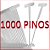 1000 Pinos Plásticos de 35mm para Fixação de Etiquetas em Roupas - Imagem 1