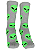 MEIA CINZA COM ALIEN VERDE NEON - Imagem 1