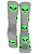 MEIA CINZA COM ALIEN VERDE NEON - Imagem 2