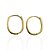 Argola click oval, banhada a ouro 18k - Imagem 1