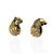 Brinco gota cravejado de zircônias banhado em ouro 18k - Imagem 1