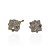 Brinco carré zirconia 5mm, banhado a ouro 18k - Imagem 1