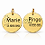 Pingente placa identificação PET personalizado dourado - Imagem 1