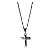 Gargantilha com Pingente Crucifixo Pai Nosso em Aço - Imagem 1