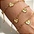Pulseira Feminina Adulto Personalizada com Coração Banhada a Ouro 18K - Imagem 1