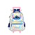 Mochila Infantil De Rodinhas Stitch Oficial Luxcel - Cor Prata Holográfica Escolar - Imagem 1