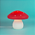 Luminária Abajur Infantil Cogumelo Decoração Quarto Sala Cor da cúpula Vermelho Cor da estrutura Branco - Imagem 4