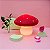 Luminária Abajur Infantil Cogumelo Decoração Quarto Sala Cor da cúpula Vermelho Cor da estrutura Branco - Imagem 3