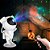 Luminária Astronauta Projetor Luz Galáxia Nebulosa Estrelas Cor Da Estrutura Branco 110v/220v - Imagem 9