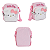 Bolsa Transversal Com Regulagem Hello Kitty Pelúcia E Cetim - Imagem 4