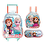 Kit Mochila Rodinha Escolar Frozen Lancheira Estojo 2026 Frozen Azul-celeste - Imagem 1