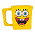 Caneca 3d Quadrada Bob Esponja 450ml Zona Criativa - Imagem 1