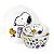 Kit Prato Bowl Caneca Snoopy Breakfast Café Da Manhã Branco - Imagem 6