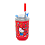 Copo Térmico Hello Kitty 300ml Com Canudo Inox Infantil - Imagem 1