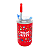 Copo Térmico Hello Kitty 300ml Com Canudo Inox Infantil - Imagem 4