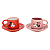 Kit 2 Xícara C/ Pires Mickey E Minnie 50 Ml Zona Criativa - Imagem 1