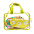 Maleta Transparente com 2 Bolsas P e M FLORIE amarela - Imagem 1