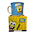 Caneca Bob Esponja E Patrick Estrela Tom 350ml Cor Azul - Imagem 3