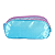 Estojo Triplo Escolar Stitch Holografico Azul Luxcel - Imagem 3