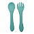 Kit Talher Infantil Silicone Kouii Colher Garfo Introdução Alimentar - Imagem 2