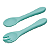 Kit Talher Infantil Silicone Kouii Colher Garfo Introdução Alimentar - Imagem 3