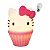 Luminária Infantil Hello Kitty Cupcake Rosa Com Lâmpada Led Luminária Infantil Hello Kitty Cupcake Rosa Com Lâmpada Led - Imagem 1