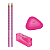 Kit Faber Castell 2 Lápis Grip - Borracha E Apontador Rosa - Imagem 3