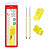 Ecolápis Grafite Kit Com Borracha E Apontador - Amarelo Neon - Imagem 2