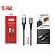 CABO DE DADOS TURBO USB PARA TYPE-C 1.2M 5V 2.4A TOMATE TC-206C - Imagem 3