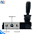 4H230C-08S - VALVULA ALAVANCA MOLA 5/3 VIAS CF 1/4" BSPP (ROSCAS 1/4" ESCAPES 1/8") - Imagem 3