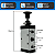 4R210-08S - VALVULA BOTAO MOLA 5/2 VIAS 1/4" BSPP (ROSCAS 1/4" ESCAPES 1/8") - Imagem 3