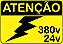Placa Adesivo Painéis Elétricos Tensão 24v Nr10 Nr12 - Imagem 3