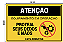 Placa ATENÇAO Proteja seus dedos e mãos 30x20 - Imagem 1