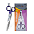 Tesoura Profissional Para Cabelo Cabo Roxo Fio Navalha 6" - Imagem 1