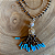 Colar Longo de Olho de Tigre e Turquesa - Imagem 1