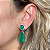 Brinco gota cravejada esmeralda fuion - Imagem 2