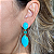 Brinco turquesa e esmeralda colombiana - Imagem 1