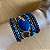 Pulseira 5 voltas de pedras naturais - Lápis-Lazúli - Imagem 2