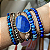 Pulseira 5 voltas de pedras naturais - Lápis-Lazúli - Imagem 1