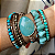 Pulseira 5 voltas de pedras naturais - Amazonita - Imagem 1