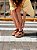 Sandália Flatform Renata – Marrom Cortiça com Detalhes Dourados - Imagem 3
