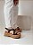Sandália Flatform Renata – Marrom Cortiça com Detalhes Dourados - Imagem 4