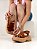 Sandália Anabela Feminina Isis – Caramelo / Cortiça - Imagem 1