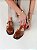 Sandália Feminina Letícia – Caramelo com Tiras Trançadas - Imagem 2