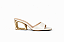 Tamanco Feminino Lorinne – Off White com Salto Dourado - Imagem 1