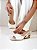 Tamanco Feminino Lorinne – Off White com Salto Dourado - Imagem 1