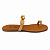 Rasteira Feminina Arielle – Camel com Ouro - Imagem 1