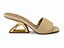 Tamanco Feminino Helena – Palha com Salto Dourado - Imagem 1