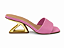 Tamanco Feminino Helena – Rosa com Salto Dourado - Imagem 1