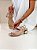 Sandália Feminina Valentina – Nude com Salto Dourado - Imagem 1